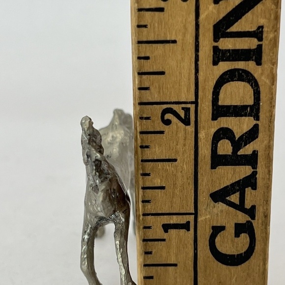 Unicorn Pewter Figurine Statue Decor Animal Collectible Mythical Horse Silver 3" - Picture 2 of 7